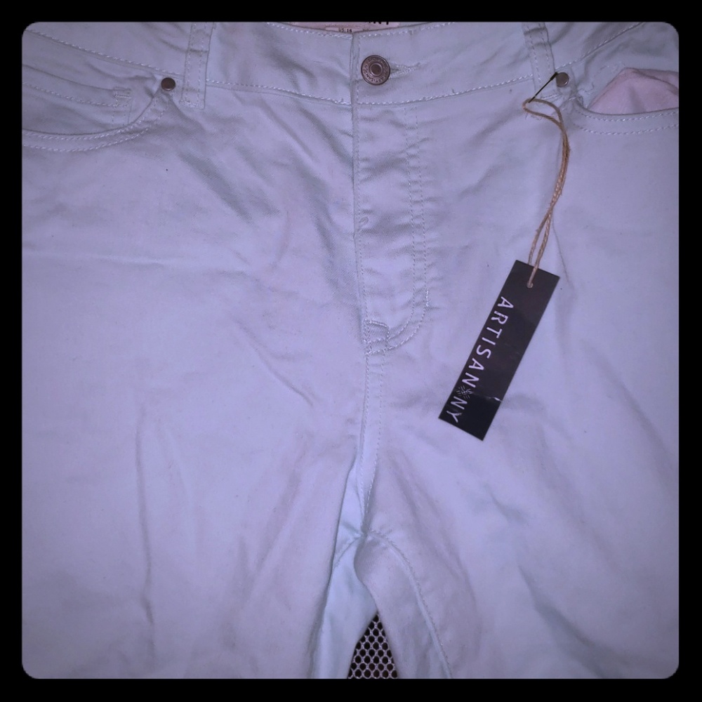 Stretchy seafoam green jeans